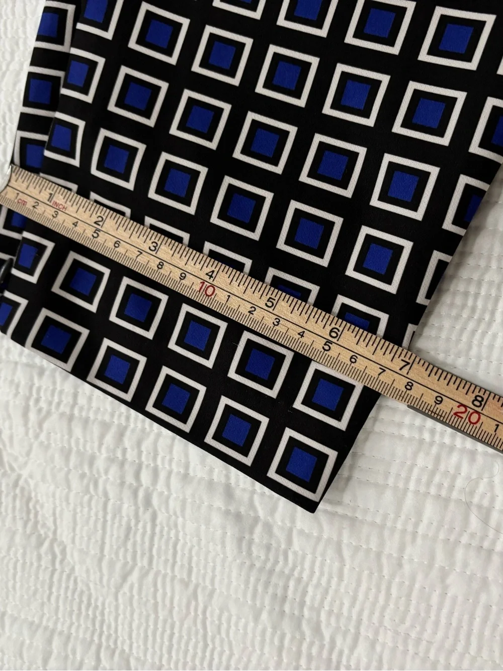 Black Label by Chicos Straight Leg Geometric Print Pants - Blue/Black Size 2.5